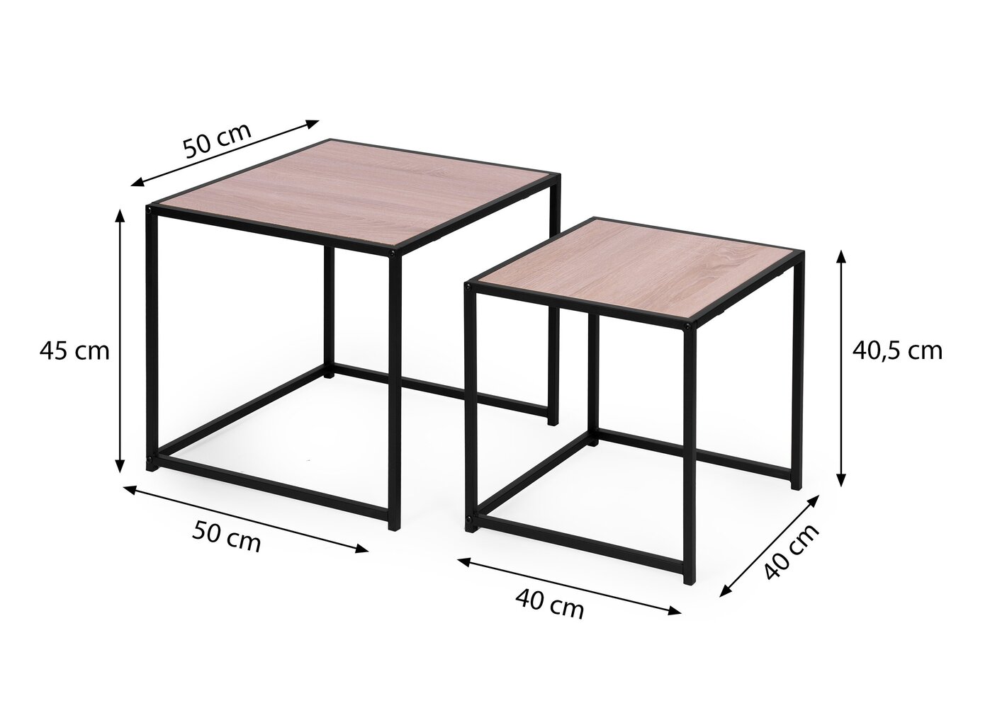 2 sohvapöydän setti, Loft design hinta ja tiedot | Ruokapöydät | hobbyhall.fi