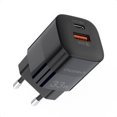 Pikalaturi, Choetech PD50061, GaN USB Type-C, PD PD Q, 33 W., musta hinta ja tiedot | Puhelimen laturit | hobbyhall.fi