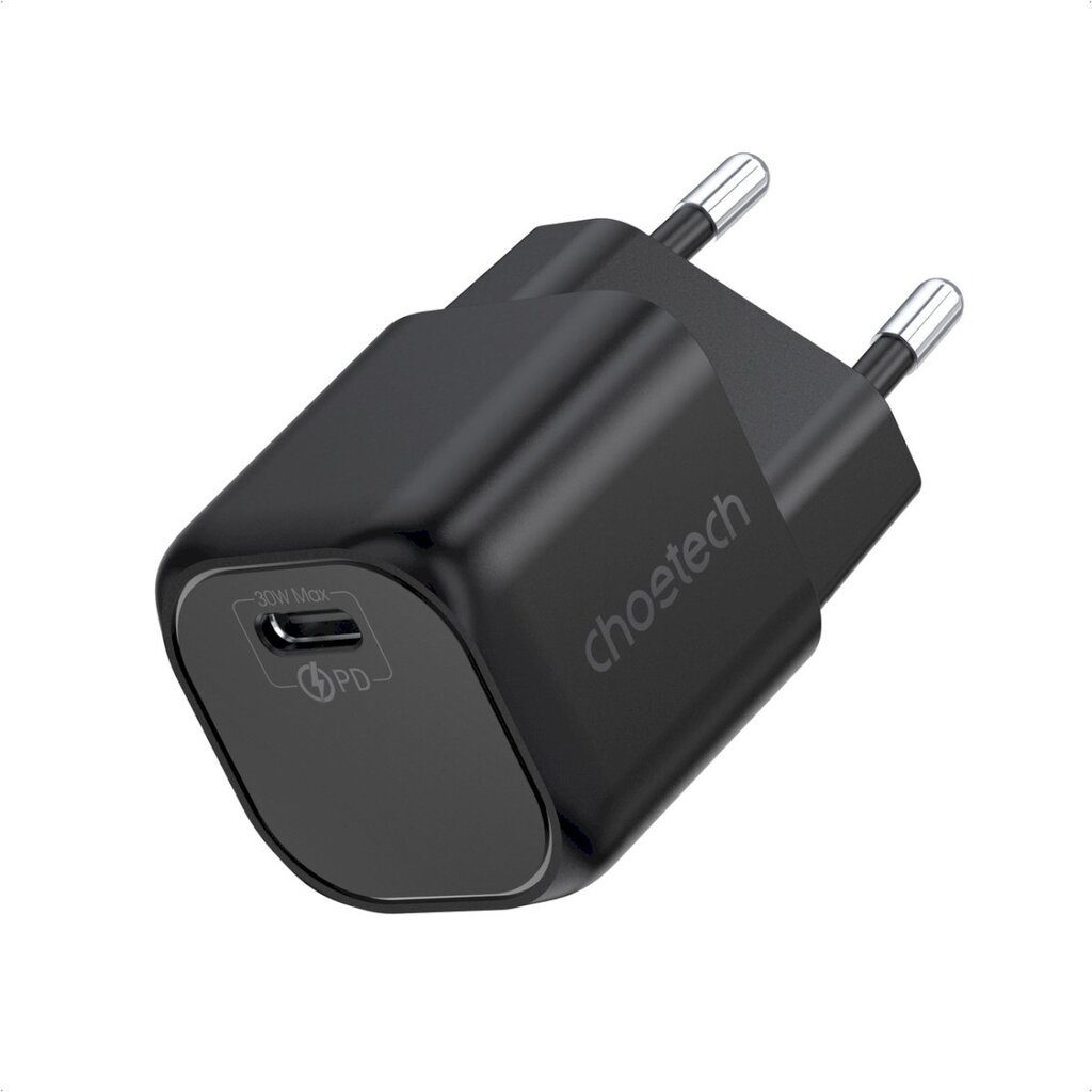 Verkkolaturi, Choetech GaN PD50071, USB Type-C PD, 30 W., musta hinta ja tiedot | Puhelimen laturit | hobbyhall.fi