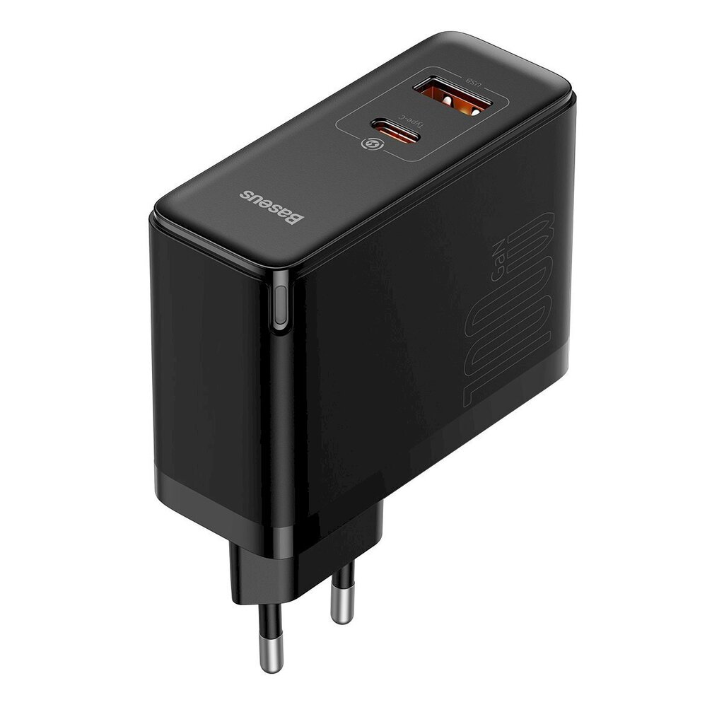 Nopea yleisverkkolaturi, Baseus Pro CCGAN100E51, USB-C / USB 100 W., musta hinta ja tiedot | Puhelimen laturit | hobbyhall.fi