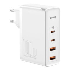 Pikalaturi, Baseus CCGAN100UE1 Pro, USB-C, QC PD, 100 W., valkoinen hinta ja tiedot | Puhelimen laturit | hobbyhall.fi