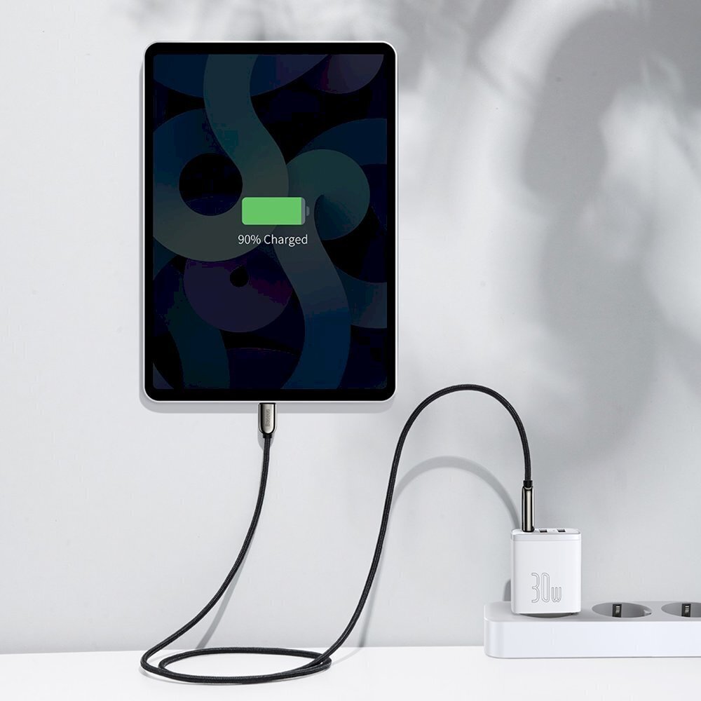 Kompakti pikalaturi, Baseus, 2x USB-C, 30 W, 3A PD QC, valkoinen hinta ja tiedot | Puhelimen laturit | hobbyhall.fi