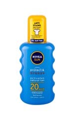 Nivea Sun Protect & Bronze Sun Spray aurinkovoide 200 ml hinta ja tiedot | Aurinkovoiteet | hobbyhall.fi