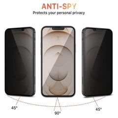 Anti-Spy Näytönsuoja 10D karkaistua lasia iPhone 14 Pro (6,1″) hinta ja tiedot | Näytönsuojakalvot ja -lasit | hobbyhall.fi