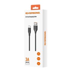 Riversong-kaapeli Beta 09 USB - USB-C 1,0m 3A musta CT85 hinta ja tiedot | Riversong Puhelimet, älylaitteet ja kamerat | hobbyhall.fi