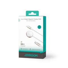 Induktiolaturi, 2in1, Joyroom S-IW0121, Apple Watch, USB-C, 1,5 m, valkoinen hinta ja tiedot | Puhelinkaapelit | hobbyhall.fi