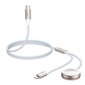 Induktiolaturi, 2in1, Joyroom S-IW0121, Apple Watch, USB-C, 1,5 m, valkoinen hinta ja tiedot | Puhelinkaapelit | hobbyhall.fi