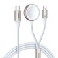 Induktiolaturi, 2in1, Joyroom S-IW0121, Apple Watch, USB-C, 1,5 m, valkoinen hinta ja tiedot | Puhelinkaapelit | hobbyhall.fi