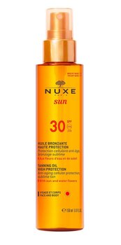 Aurinkosuojaöljy Nuxe Sun SPF30, 150 ml hinta ja tiedot | Aurinkovoiteet | hobbyhall.fi