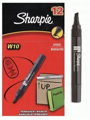 Tussit Sharpie W10, musta, 12 kpl. hinta ja tiedot | Toimistotarvikkeet | hobbyhall.fi