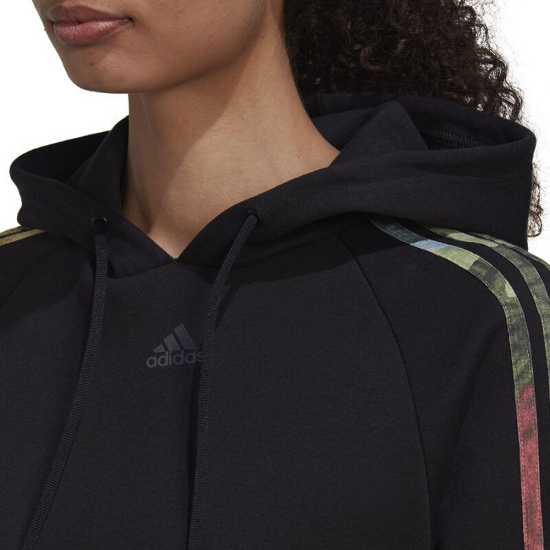 Naisten neule Adidas Allover Print Hoodie W HI0028, musta hinta ja tiedot | Naisten hupparit, collegepaidat ja villapaidat | hobbyhall.fi