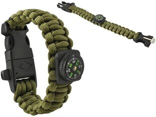 SURVIVAL rannekoru lisävarusteineen - vihreä hinta ja tiedot | Älykellojen ja aktiivisuusrannekkeiden lisätarvikkeet | hobbyhall.fi