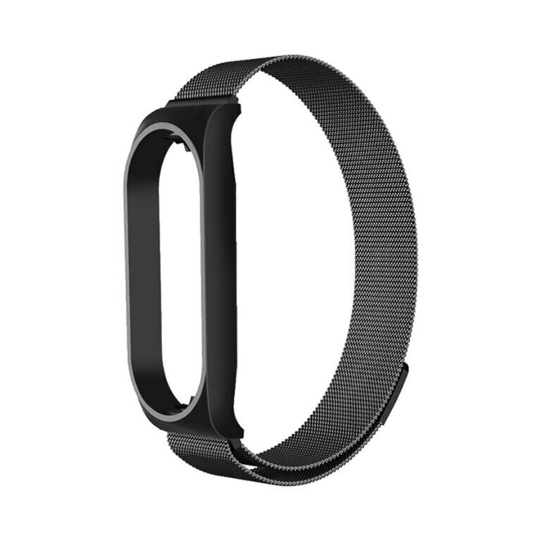 Xiaomi Mi Band 5/6 Metallist hihna - Musta hinta ja tiedot | Älykellojen ja aktiivisuusrannekkeiden lisätarvikkeet | hobbyhall.fi