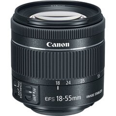 Canon EF-S 18-55mm f/3.5-5.6 IS STM - Demonstracinis (expo) - Baltoje boxje (valkoinen laatikko) hinta ja tiedot | Objektiivit | hobbyhall.fi