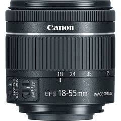 Canon EF-S 18-55mm f/3.5-5.6 IS STM - Demonstracinis (expo) - Baltoje boxje (valkoinen laatikko) hinta ja tiedot | Objektiivit | hobbyhall.fi