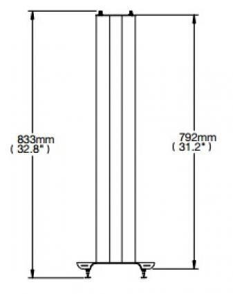 B-Tech BT608, Kaiuttimien lattiatelineet, Atlas™ kaiuttimien lattiatelineet 80cm hinta ja tiedot | Soittimien lisätarvikkeet | hobbyhall.fi