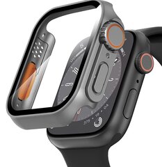 2in1 kotelo + karkaistu lasi Apple Watch 7/8 45MM, grafiitti hinta ja tiedot | Älykellojen ja aktiivisuusrannekkeiden lisätarvikkeet | hobbyhall.fi