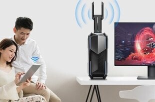 WiFi-USB-sovitin, 5374 Mbps, 2,4 GHz, 5 GHz, 6 GHz hinta ja tiedot | Reitittimet ja modeemit | hobbyhall.fi