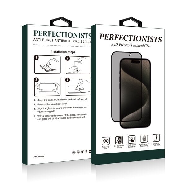 Suojalasi 2.5D Privacy Perfectionists Apple iPhone XR/11 musta