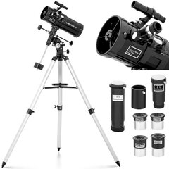 Newtonin tähtitieteellinen kaukoputki, Uniprodo UNI_TELESCOPE_081, 1000 mm., halkaisija 114 mm. hinta ja tiedot | Mikroskoopit ja teleskoopit | hobbyhall.fi