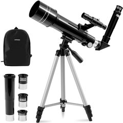 Kaukoputki tähtitieteellinen refraktori planeettahavaintoja varten, Uniprodo UNI_TELESCOPE_031, 400 mm., halkaisija 70 mm. hinta ja tiedot | Mikroskoopit ja teleskoopit | hobbyhall.fi