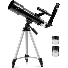 Kaukoputki tähtitieteellinen refraktori planeettahavaintoja varten, Uniprodo UNI_TELESCOPE_031, 400 mm., halkaisija 70 mm. hinta ja tiedot | Mikroskoopit ja teleskoopit | hobbyhall.fi