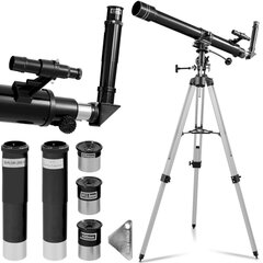 Kaukoputki tähtitieteellinen refraktori planeettojen havainnointiin, Uniprodo UNI_TELESCOPE_071, 900 mm., halkaisija 70 mm. hinta ja tiedot | Mikroskoopit ja teleskoopit | hobbyhall.fi