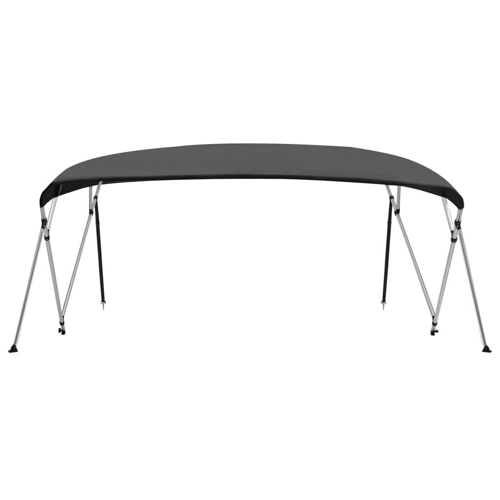 4-kaarinen bimini-kate antrasiitti 243x(230-244)x137 cm hinta ja tiedot | Lisävarusteet veneisiin ja kajakkeihin | hobbyhall.fi