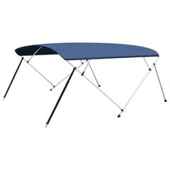 4-kaarinen bimini-kate laivastonsininen 243x(230-244)x137 cm hinta ja tiedot | Lisävarusteet veneisiin ja kajakkeihin | hobbyhall.fi