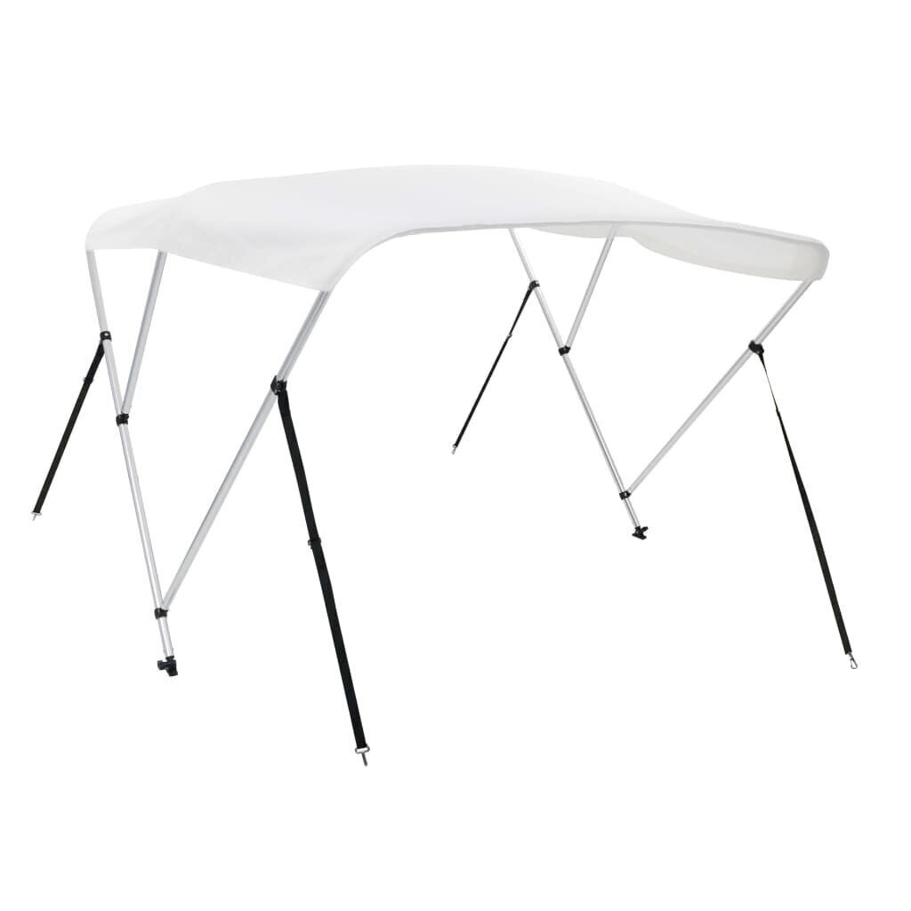 3-kaarinen bimini-kate valkoinen 183x196x137 cm hinta ja tiedot | Lisävarusteet veneisiin ja kajakkeihin | hobbyhall.fi