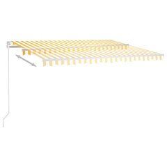 Sisäänkelattava markiisi LED/tuulisensori 400x350 cm keltavalk. hinta ja tiedot | Aurinkovarjot ja markiisit | hobbyhall.fi