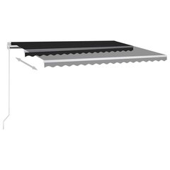 Sisäänkelattava markiisi LED/tuulisensori 400x350cm antrasiitti hinta ja tiedot | Aurinkovarjot ja markiisit | hobbyhall.fi