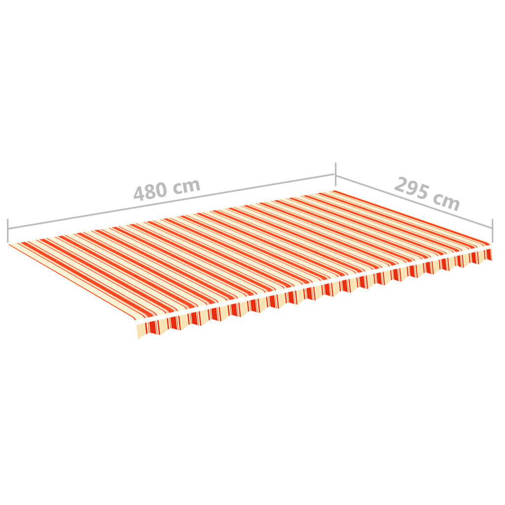 Varakangas markiisiin keltainen ja oranssi 5x3 m hinta ja tiedot | Aurinkovarjot ja markiisit | hobbyhall.fi