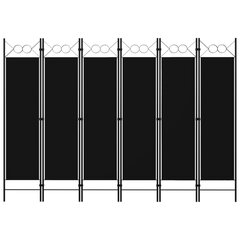 6-Paneelinen tilanjakaja 240x180 cm musta hinta ja tiedot | Sermit ja tilanjakajat | hobbyhall.fi