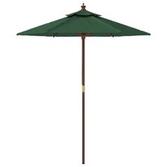Puutarhan aurinkovarjo puutolppa vihreä 196x231 cm hinta ja tiedot | Aurinkovarjot ja markiisit | hobbyhall.fi