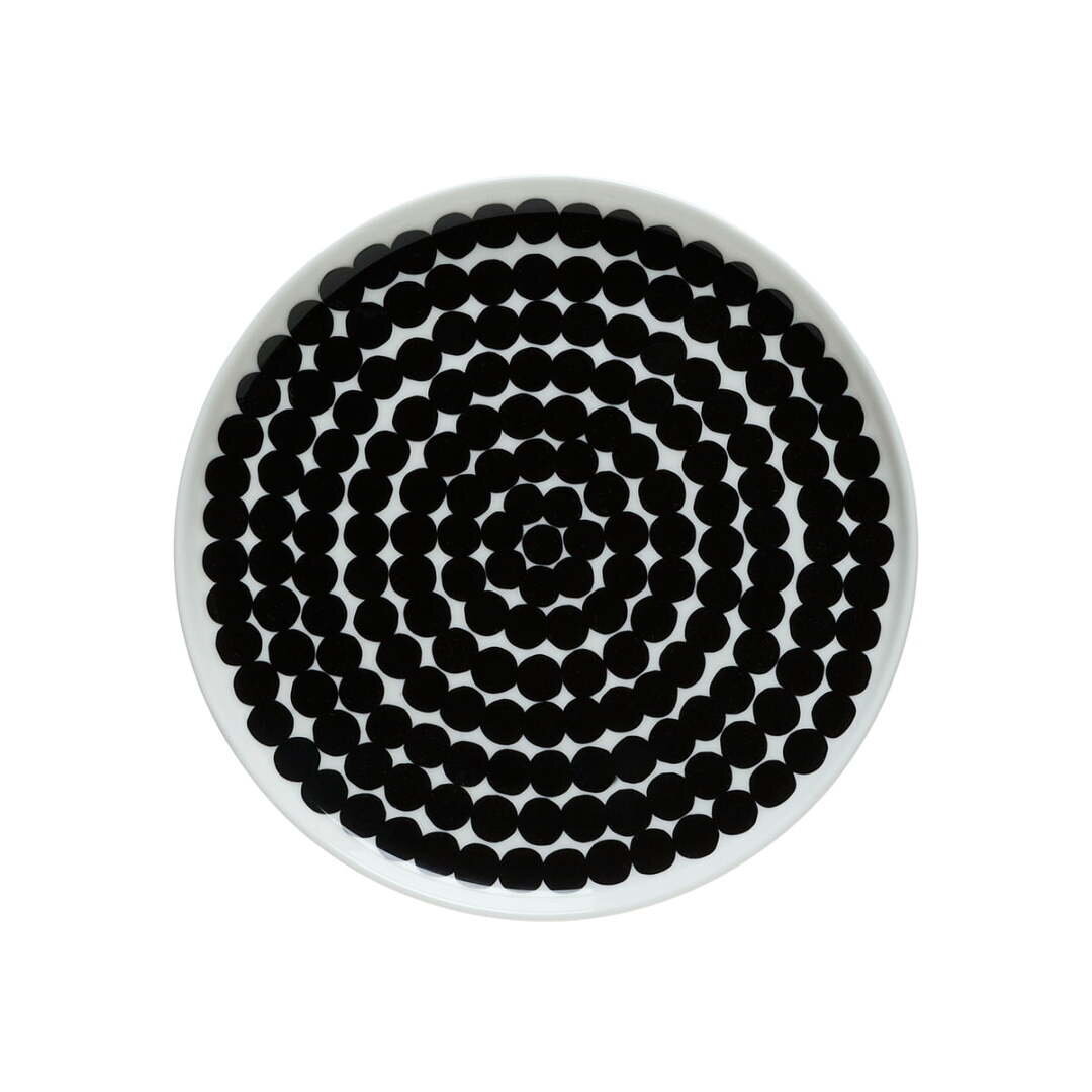 Marimekko Räsymatto lautanen 25 cm, valkoinen/musta hinta 