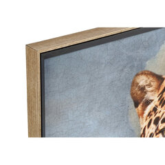 Kuva DKD Kodinsisustus Lasi Polyesteri Paperi Leopard Puu MDF (74 x 3 x 97 cm) hinta ja tiedot | Taulut | hobbyhall.fi