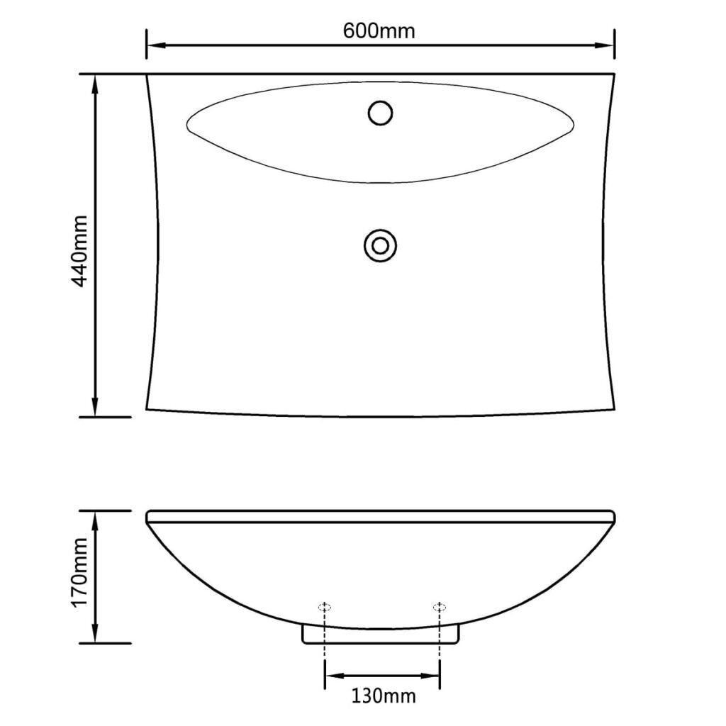 Ylellinen keraaminen pesuallas 140688 hinta ja tiedot | Pesualtaat | hobbyhall.fi