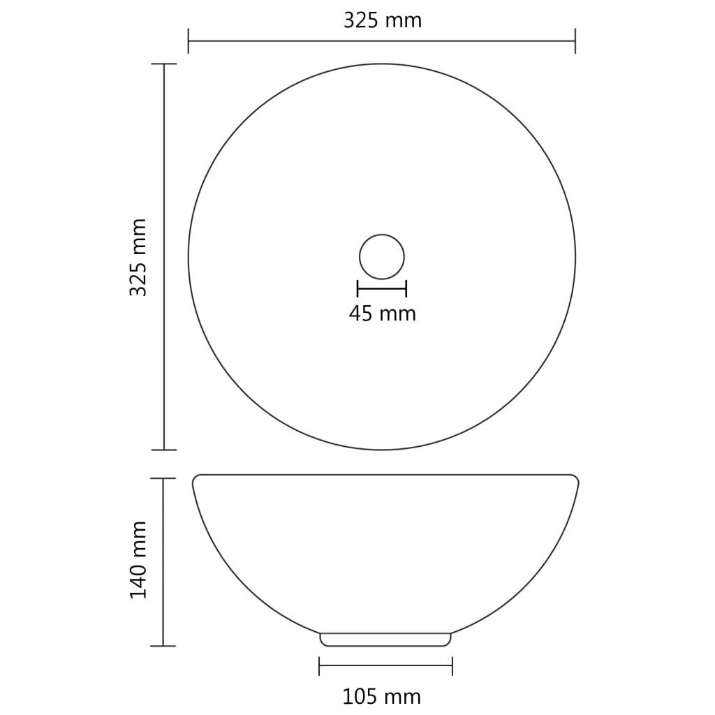 Ylellinen pesuallas pyöreä matta tummanvihreä 32,5x14cm keraami hinta ja tiedot | Pesualtaat | hobbyhall.fi