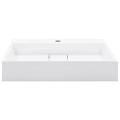 Pesuallas 60x38x11 cm mineraali-/marmorivalu valkoinen hinta ja tiedot | Pesualtaat | hobbyhall.fi