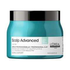 L'oreal Professionnel Scalp Advanced Anti-Oiliness 2in1 Deep Purifier Clay Mask 500ml hinta ja tiedot | Hiusnaamiot, öljyt ja seerumit | hobbyhall.fi