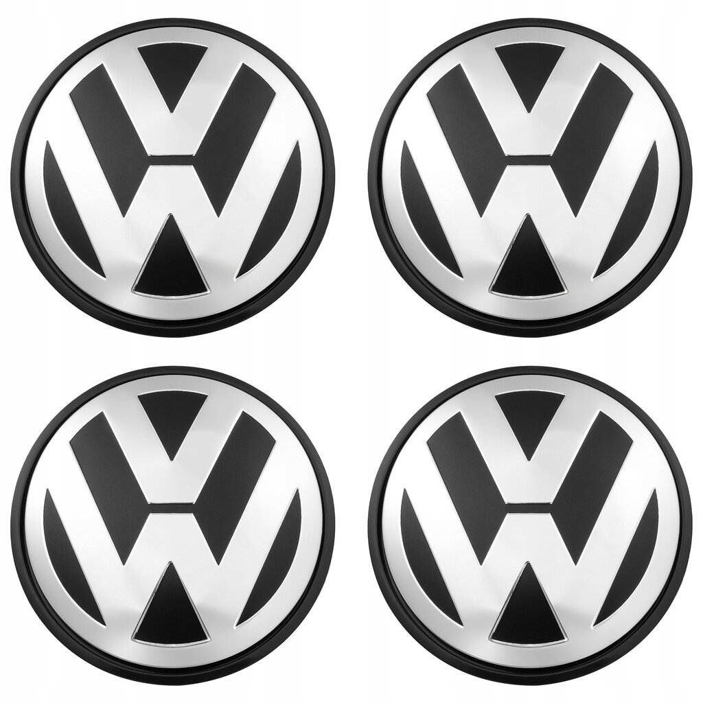 Korkit VOLKSWAGEN 65 mm, kiiltävä musta hinta ja tiedot | Lisätarvikkeet autoiluun | hobbyhall.fi