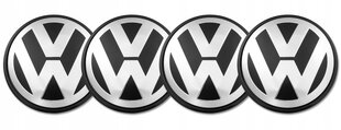 Korkit VOLKSWAGEN 65 mm, kiiltävä musta hinta ja tiedot | Lisätarvikkeet autoiluun | hobbyhall.fi