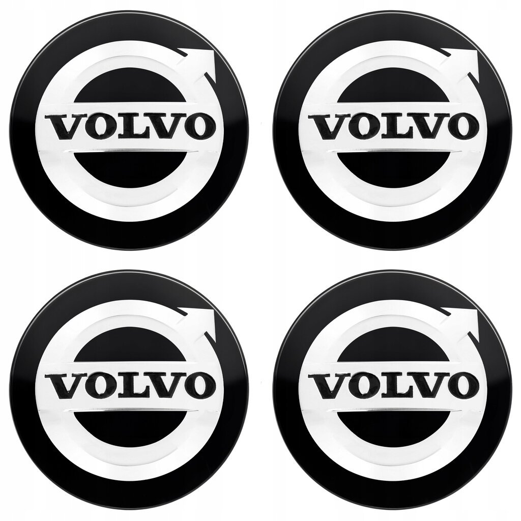 Korkit VOLVO, 64 mm, musta nuoli hinta ja tiedot | Lisätarvikkeet autoiluun | hobbyhall.fi