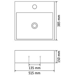 Keraaminen pesuallas 142346 hinta ja tiedot | Pesualtaat | hobbyhall.fi