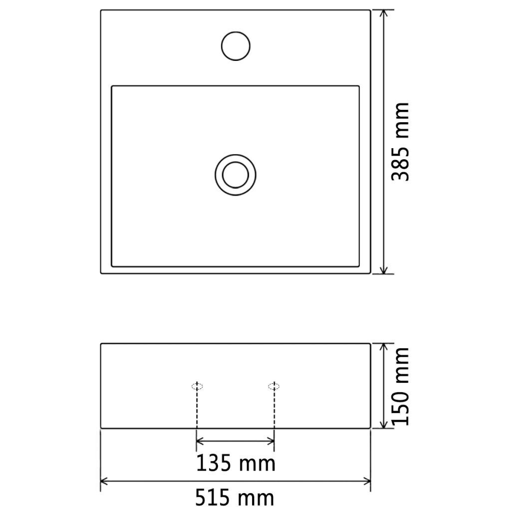 Keraaminen pesuallas 142346 hinta ja tiedot | Pesualtaat | hobbyhall.fi