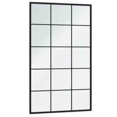 Seinäpeilit 6 kpl musta 100x60 cm metalli hinta ja tiedot | Peilit | hobbyhall.fi