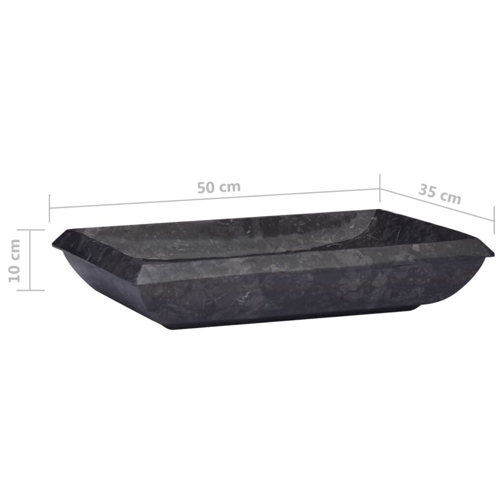 Pesuallas musta 50x35x10 cm marmori hinta ja tiedot | Pesualtaat | hobbyhall.fi