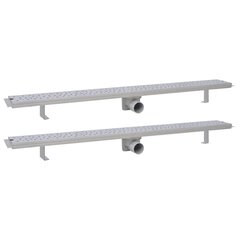 Lineaarinen suihkukaivo 2 kpl 1030x140 mm ruostumaton teräs hinta ja tiedot | Lattiakaivot | hobbyhall.fi