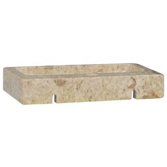 Seinäkiinnitettävä Pesuallas kerma 38x24x6,5 cm marmori hinta ja tiedot | Pesualtaat | hobbyhall.fi